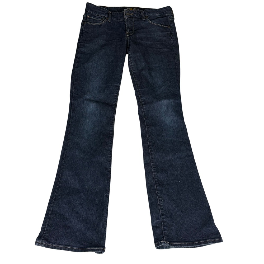 Lucky Brand Lola Boot Jeans Womens 4 27 Dark Wash Low Rise Bootcut Denim